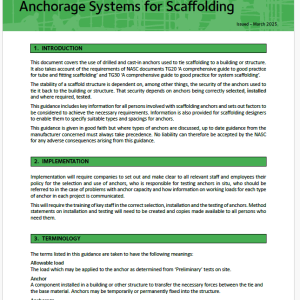 TG4:25 Anchorage Systems