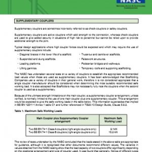 TG14:20 Supplementary Couplers and Check Couplers