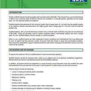 TG6:22 Care and Maintenance of Scaffold Boards